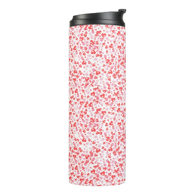 Red Love Hearts – Valentine Collection Thermosbecher (Nach links gedreht)