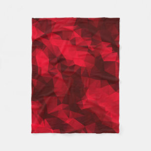 Red Low Poly Triangle Fleece Blanket