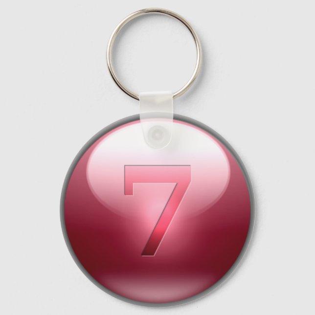 Red Lucky 7 Schlüsselanhänger (Vorderseite)