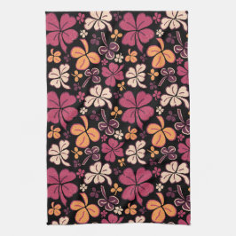 Red Lucky Kleeblatt Clover St Patrick`s Day Geschirrtuch