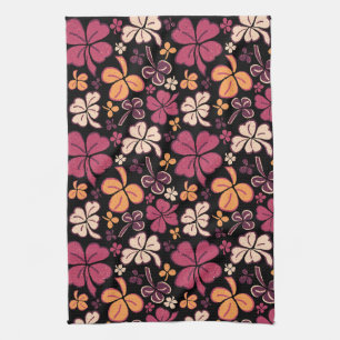 Red Lucky Kleeblatt Clover St Patrick`s Day Geschirrtuch