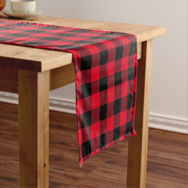 Red Lumberjack Kariert Custom 14" X 72" Table Runn Kurzer Tischläufer