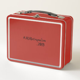 RED LUNCHBOX* ALLE JAHRE bMETROPOLIM Metall Brotdose