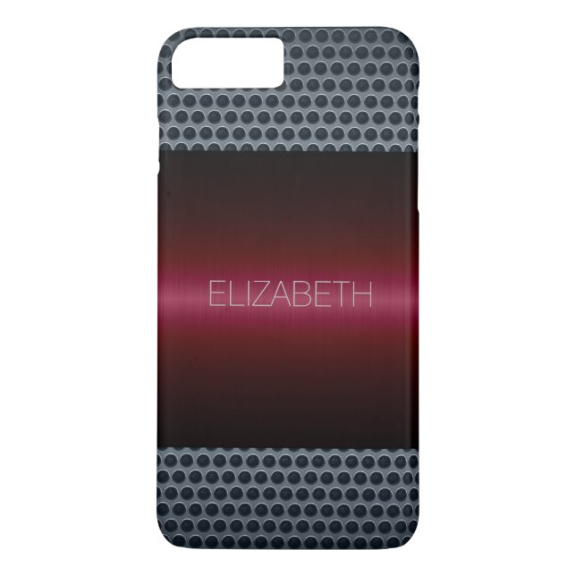 Red Luxury Stainless Steel Metal Look Case-Mate iPhone Hülle (Rückseite)