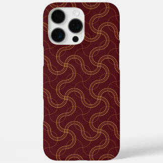 Red Luxury Wavy Stripes Muster iPhone 16 Pro Max Hülle