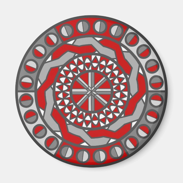 Red Machinery Magnet (Vorne)