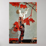 Red Madame Art Deco Design Poster<br><div class="desc">Dies ist ein schönes Beispiel aus der Art-Déco-Periode. Ich Liebe die lebhaften roten Pop,  sowie die Couture des Kleides,  mit den Seilen der Halsketten. Definitiv eine Hommage an die Dekadenz der Zeit!</div>