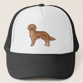 Red Mahogany Golden Retriever Niedlicher Cartoon D Truckerkappe