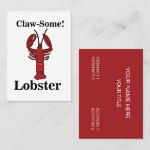 Red Maine Lobster Seafood Restaurant Visitenkarte