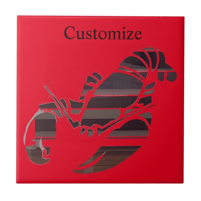 Red Maine Lobsters Thunder_Cove  Fliese (Vorderseite)