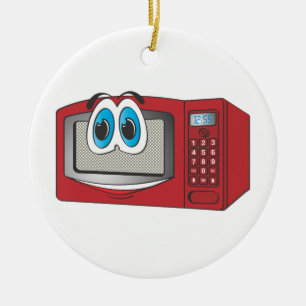 Red Male Microwave Cartoon Keramikornament