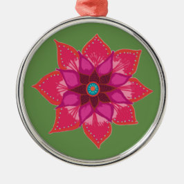 Red Mandala Blume Keramik Dekoration