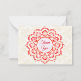 Red Mandala Dankeschön Card Mitteilungskarte