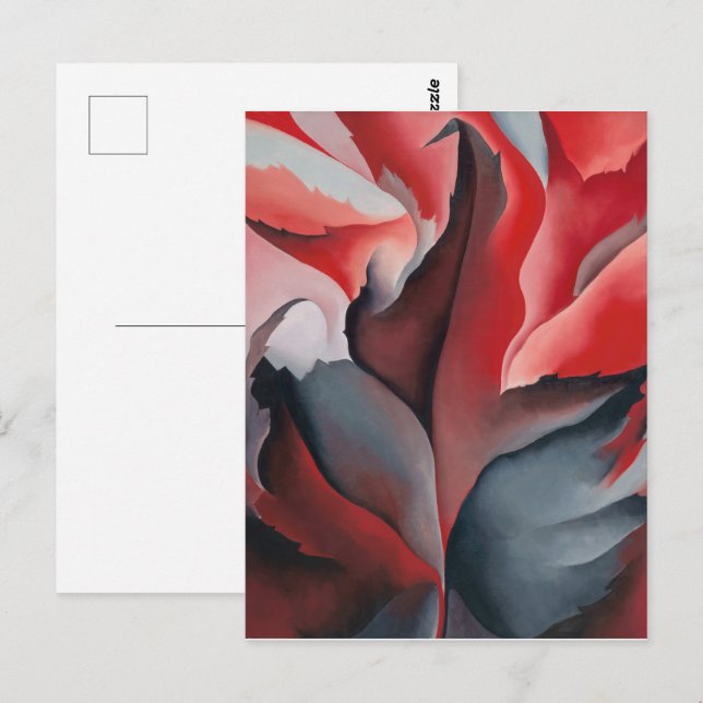 Red Maple am George Lake | Georgia O'Keeffe | Postkarte (Vorne/Hinten)