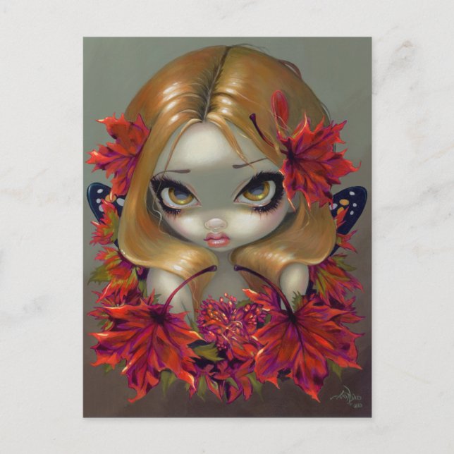 "Red Maple Fairy" Postkarte (Vorderseite)