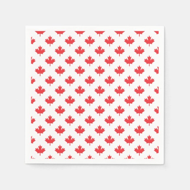 Red Maple Leaf Serviette (Vorderseite)