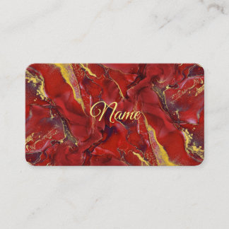 Red Marble Business Card Visitenkarte