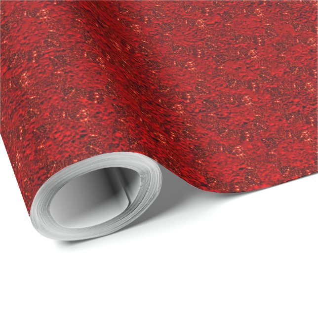 Red Marble Muster Geschenkpapier (Rolleneckpunkt)