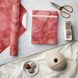 Red Marble Texture Look Geschenkpapier