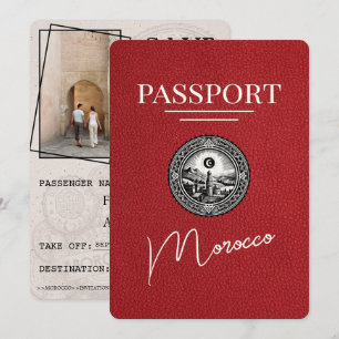 Red Marokko Pass Save the Date