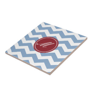 Red & Maroon Chevron avec carreaux Monogram