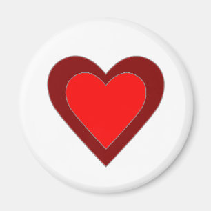 Red Maroon Hearts Valentine's Day Magnet