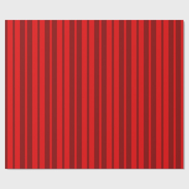 Red Maroon Stilvolle Streifenmuster Design Geschenkpapier (Flach)
