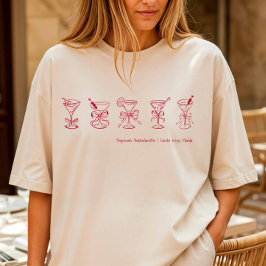 Red Martini Bachelorette Beach Cover Up oder Sleep T-Shirt