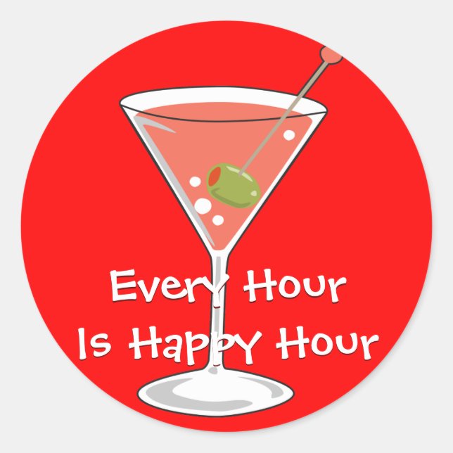 Red Martini Sticker (Vorderseite)