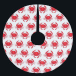 Red Maryland Hardshell Crab Crustacean Beach Polyester Weihnachtsbaumdecke<br><div class="desc">Ideal für die Dekoration von Ferien! Der Weihnachtsbaumrock zeigt eine originelle Marker-Illustration einer roten Muschel Maryland. Dieses Design ist auch auf anderen Produkten erhältlich. Sehen Sie nicht,  wonach Sie suchen? Brauchen Sie Hilfe bei der Anpassung? Kontaktieren Sie Rebecca,  um etwas für Sie entworfen zu haben.</div>