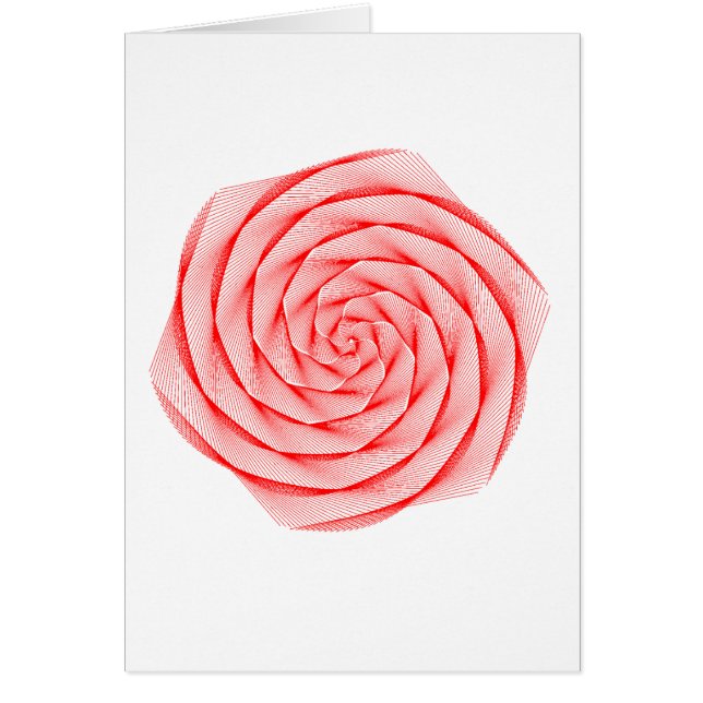 Red Math Rose Card (Vorne)