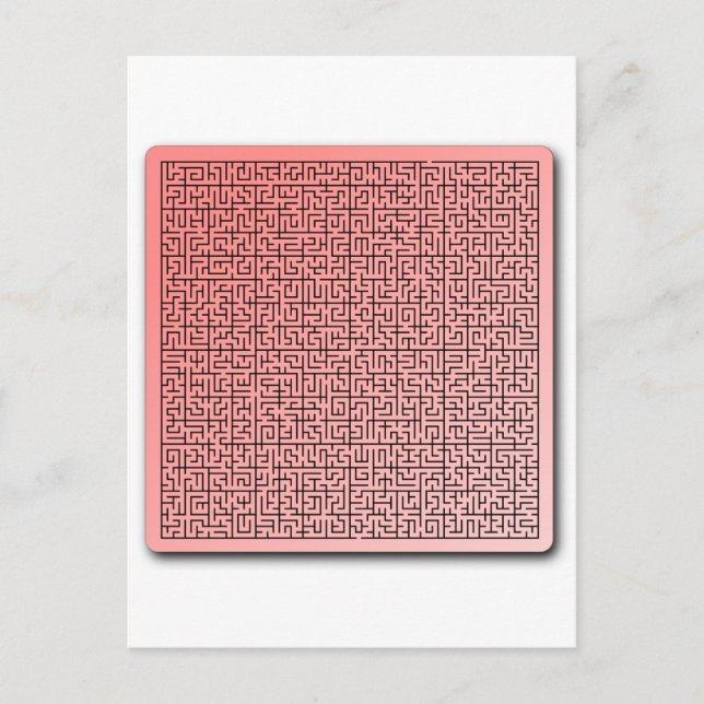 Red Maze Postkarte (Vorderseite)