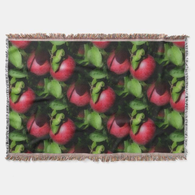 Red McIntosh Apples Nature Art Pattern Decke (Vorderseite)