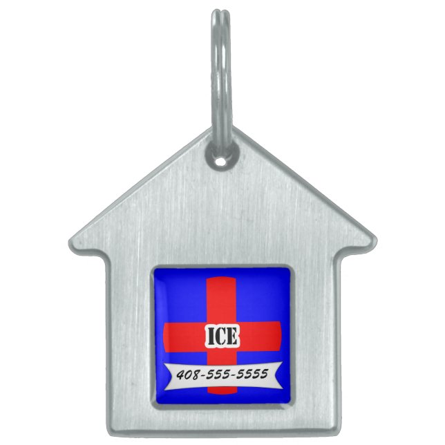 Red Medic Alert I.C.E. Tiermarke (Vorderseite)