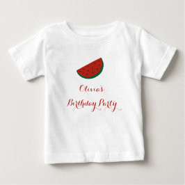 Red Melon Watermelon Summer Birthday Party Baby T-shirt