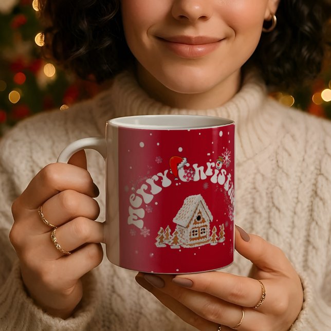 Red MerChristmas künstlerisch Graffiti Kaffee Tass Kaffeetasse (Von Creator hochgeladen)