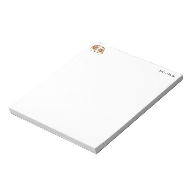 Red Merle Australian Shepherd Puppy Notizblock (Rotiert)