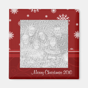 Red Merry Christmas 2010 Foto Magnet