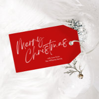 Red Merry Christmas Calligraphy Script