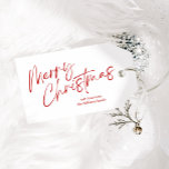 Red Merry Christmas Calligraphy Script Geschenkanhänger<br><div class="desc">Red Merry Weihnachtskalligrafie Script Gift Tags bietet ein minimalistisches Design mit modernen Kalligrafien Skript.</div>