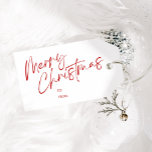 Red Merry Christmas Calligraphy Script Geschenkanhänger<br><div class="desc">Red Merry Weihnachtskalligrafie Script Gift Tags bietet ein minimalistisches Design mit modernen Kalligrafien Skript.</div>