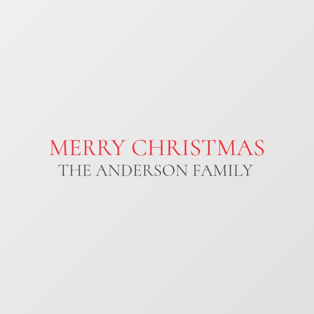 Red Merry Christmas Fensteraufkleber (Blatt)