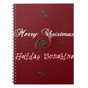 Red Merry Christmas Holiday Sunshine Wishings.png Notizblock