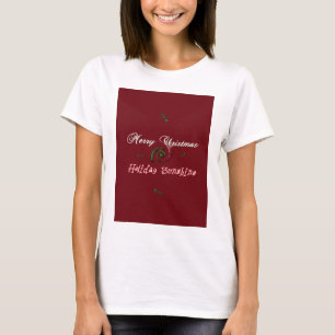 Red Merry Christmas Holiday Sunshine Wishings.png T-Shirt
