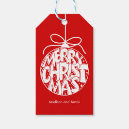 Red Merry Christmas Ornament Holiday Geschenkanhänger