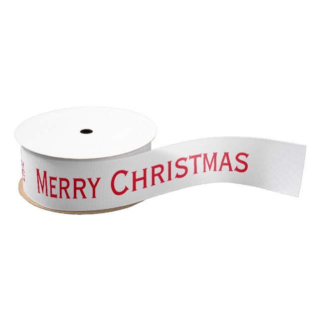Red Merry Christmas Ribbon Ripsband (Spule)