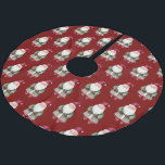 Red Merry Christmas Santa Polyester Weihnachtsbaumdecke<br><div class="desc">Roter Weihnachtsmann</div>
