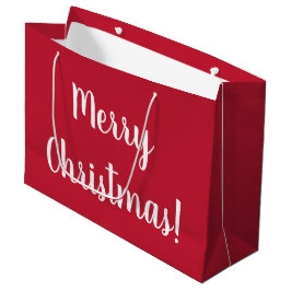 Red Merry Christmas Typografy Script Große Geschenktüte