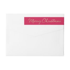 Red Merry Christmas Wraparound Label