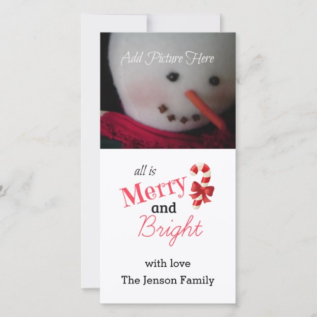 Red Merry et Bright Carte photo (Devant)